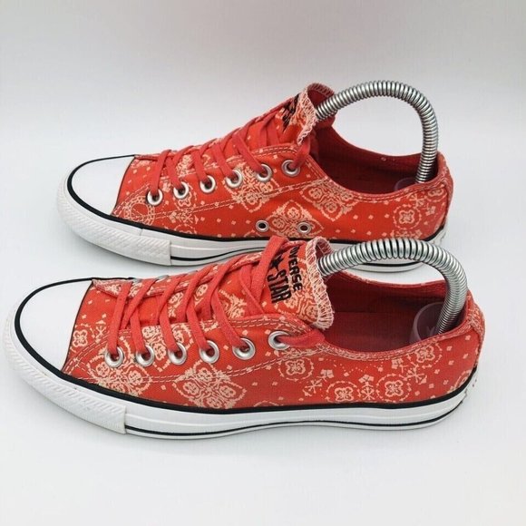 Converse Red Bandana Print Sneakers - Picture 7 of 11